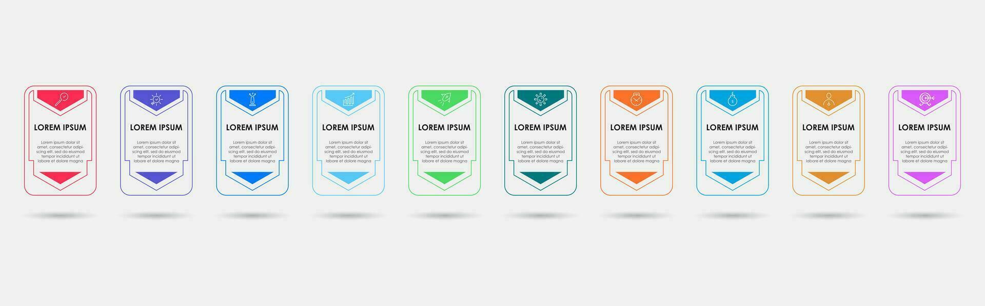 Vector Infographic design business template with icons and 10 options or steps.