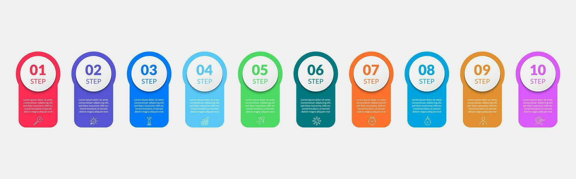 Vector Infographic design business template with icons and 10 options or steps.