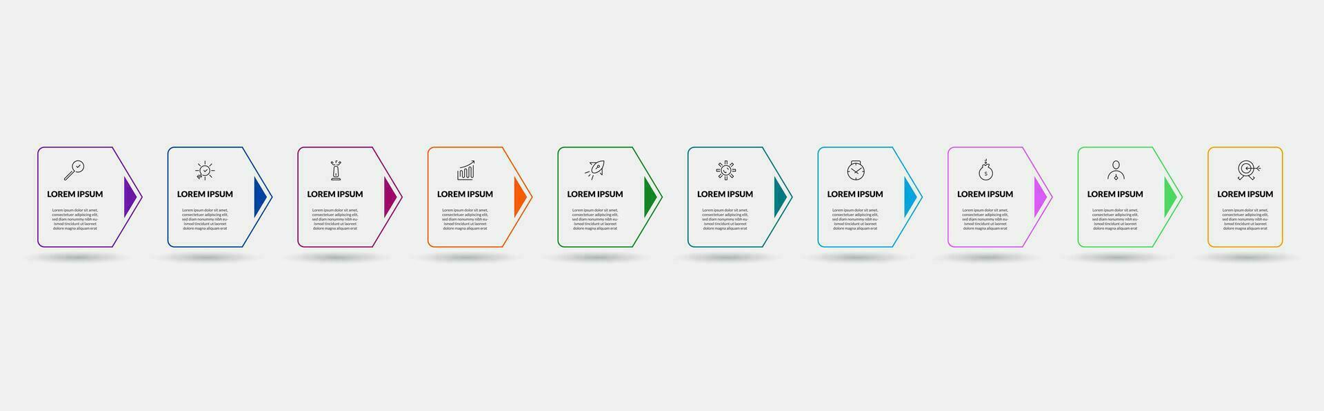 Vector Infographic design business template with icons and 10 options or steps.
