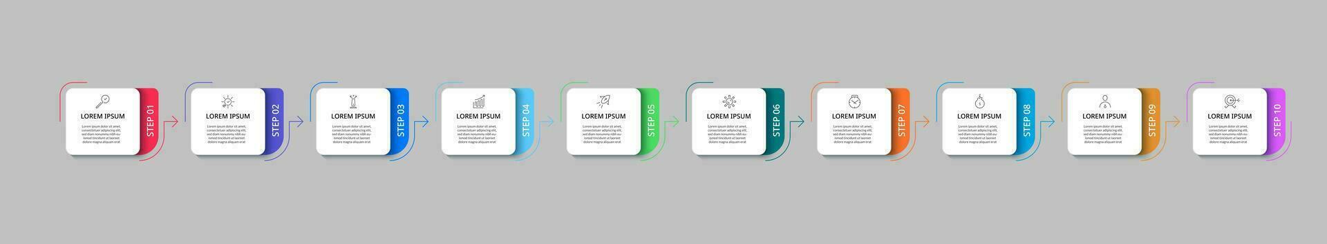 Vector Infographic design business template with icons and 10 options or steps.