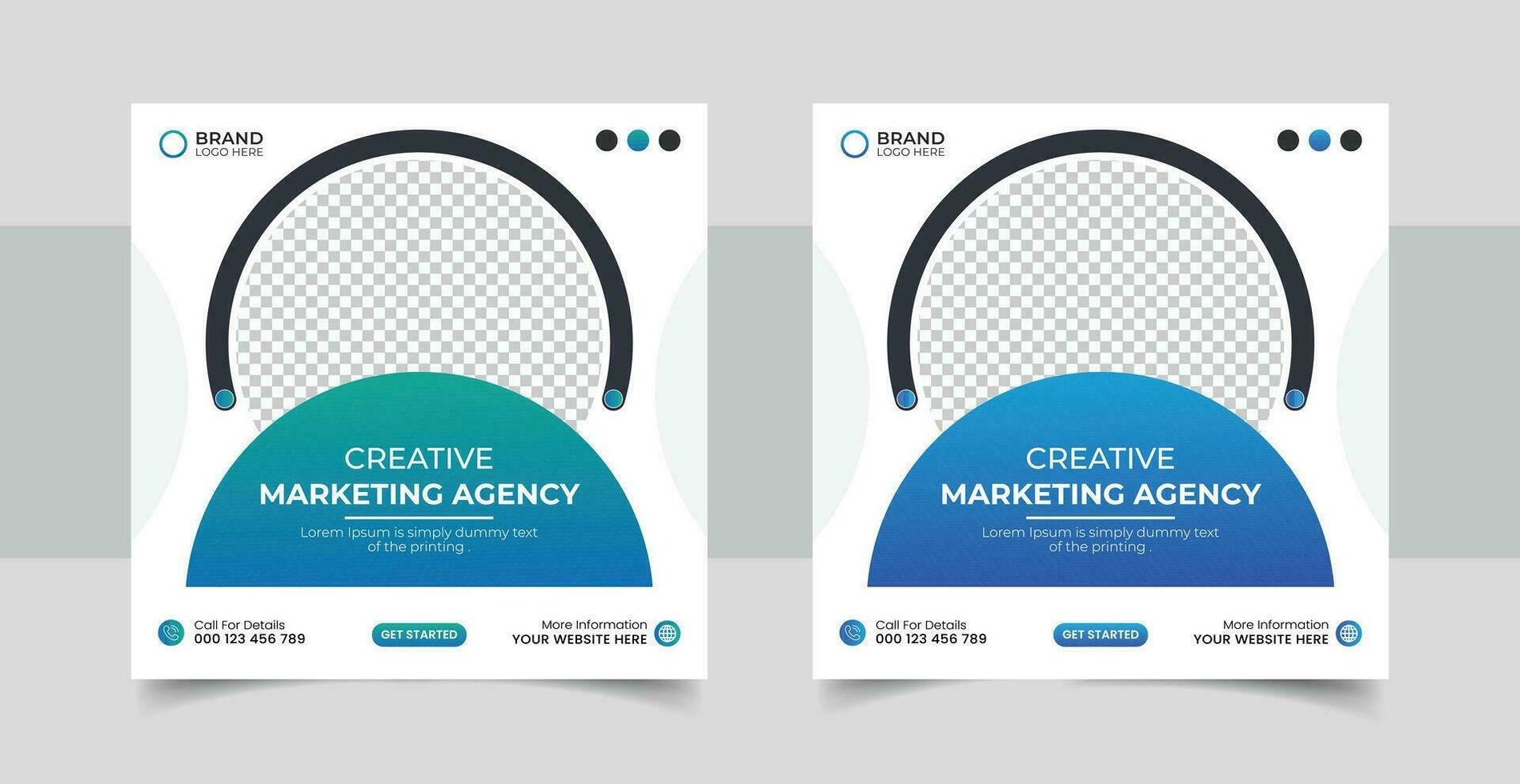 Digital marketing social media post banner template. Corporate social media post design template. vector