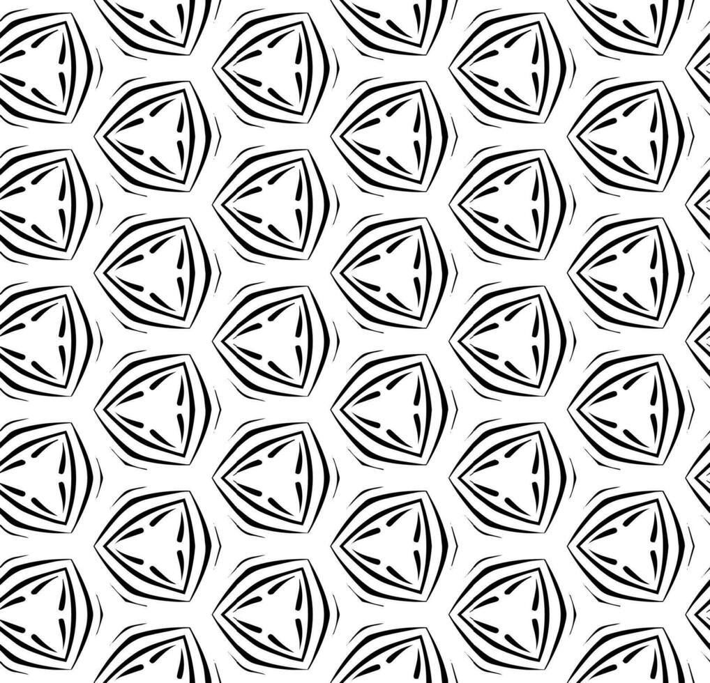 patrón abstracto sin costuras en blanco y negro. fondo y telón de fondo. diseño ornamental en escala de grises. adornos de mosaico. ilustración gráfica vectorial. vector