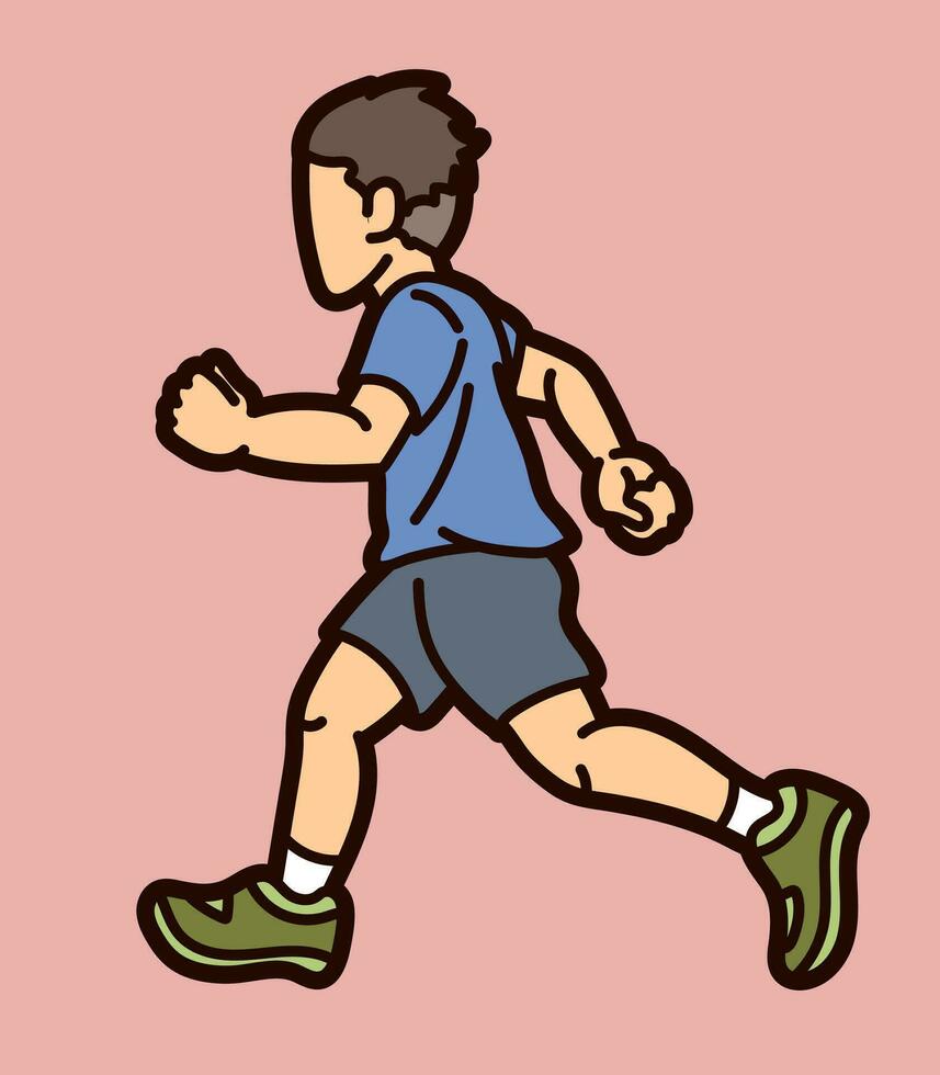 A Boy Running vector