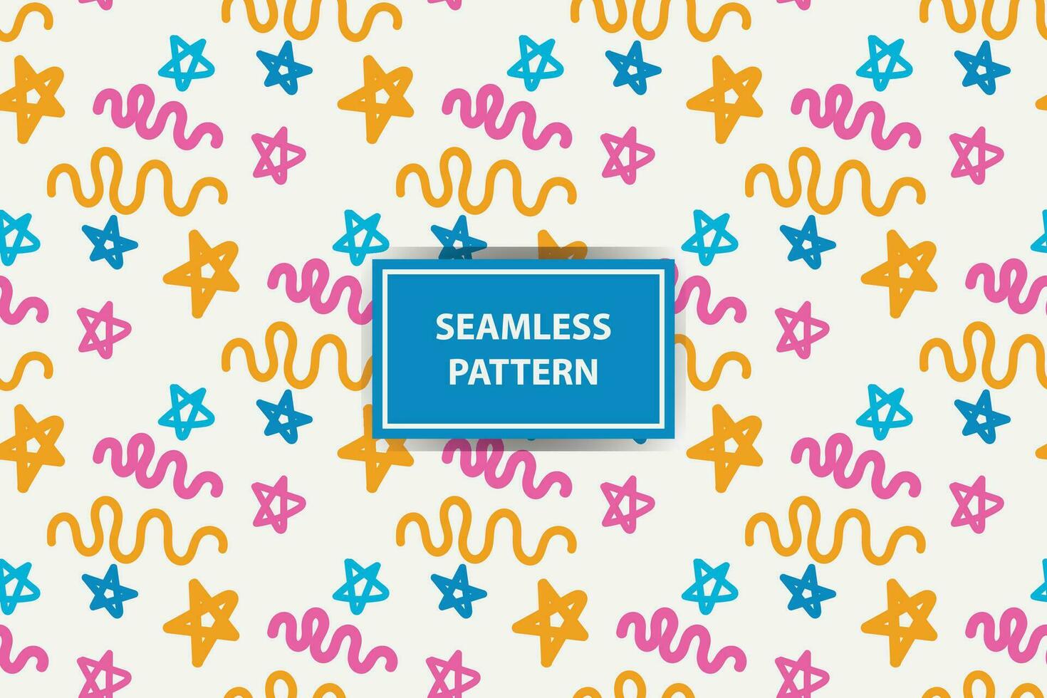 colorful seamless pattern background. Creative abstract style art background for children. Trendy texture design with basic shapes. Simple childish doodle wallpaper print. vector