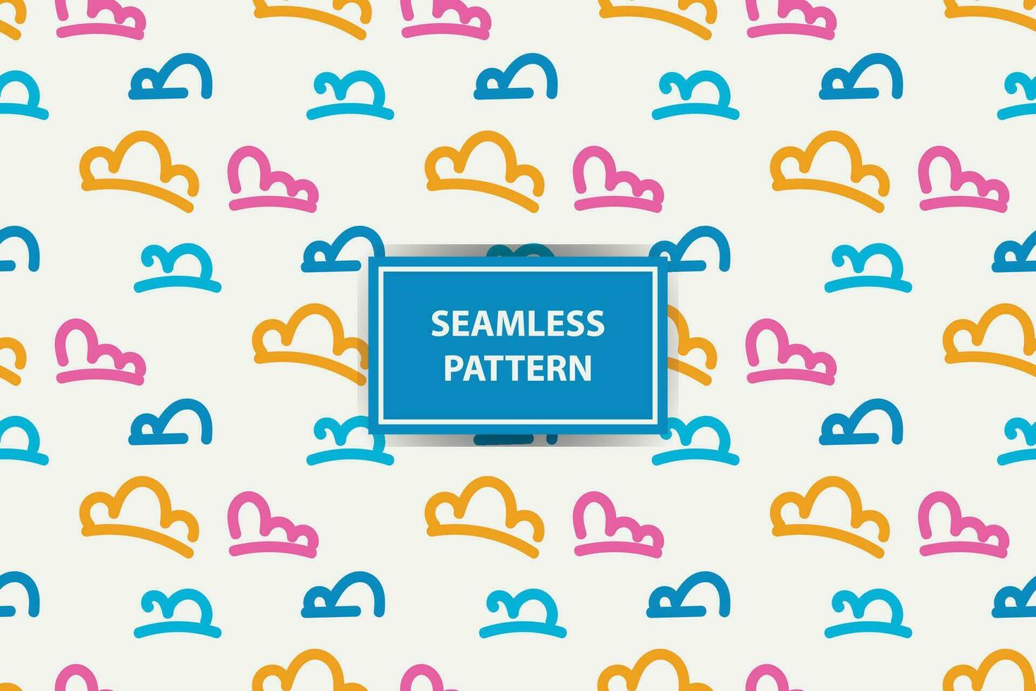 Fun colorful seamless pattern. Creative abstract style art background for children. Trendy texture design with basic shapes. Simple childish doodle wallpaper print set. vector
