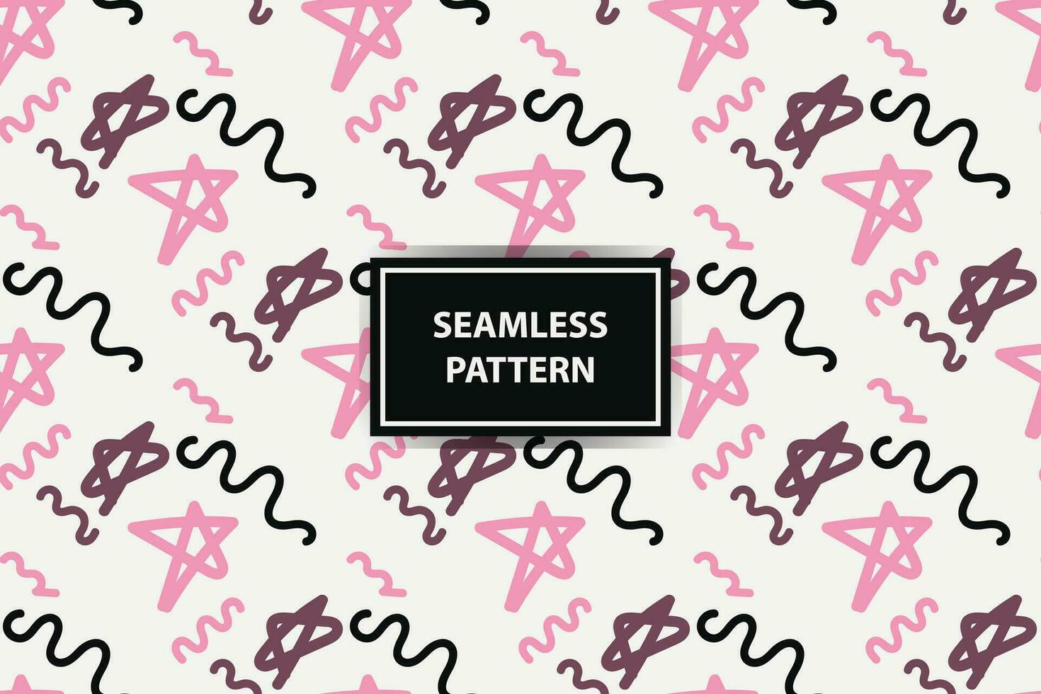 abstract seamless pattern background with pink, black adn wihte color vector