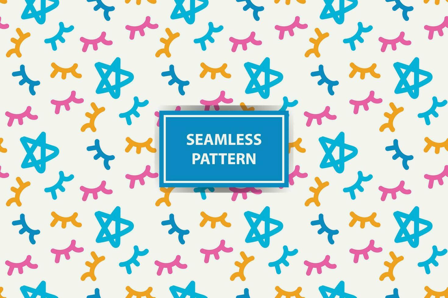 colorful seamless pattern background. Creative abstract style art background for children. Trendy texture design with basic shapes. Simple childish doodle wallpaper print. vector