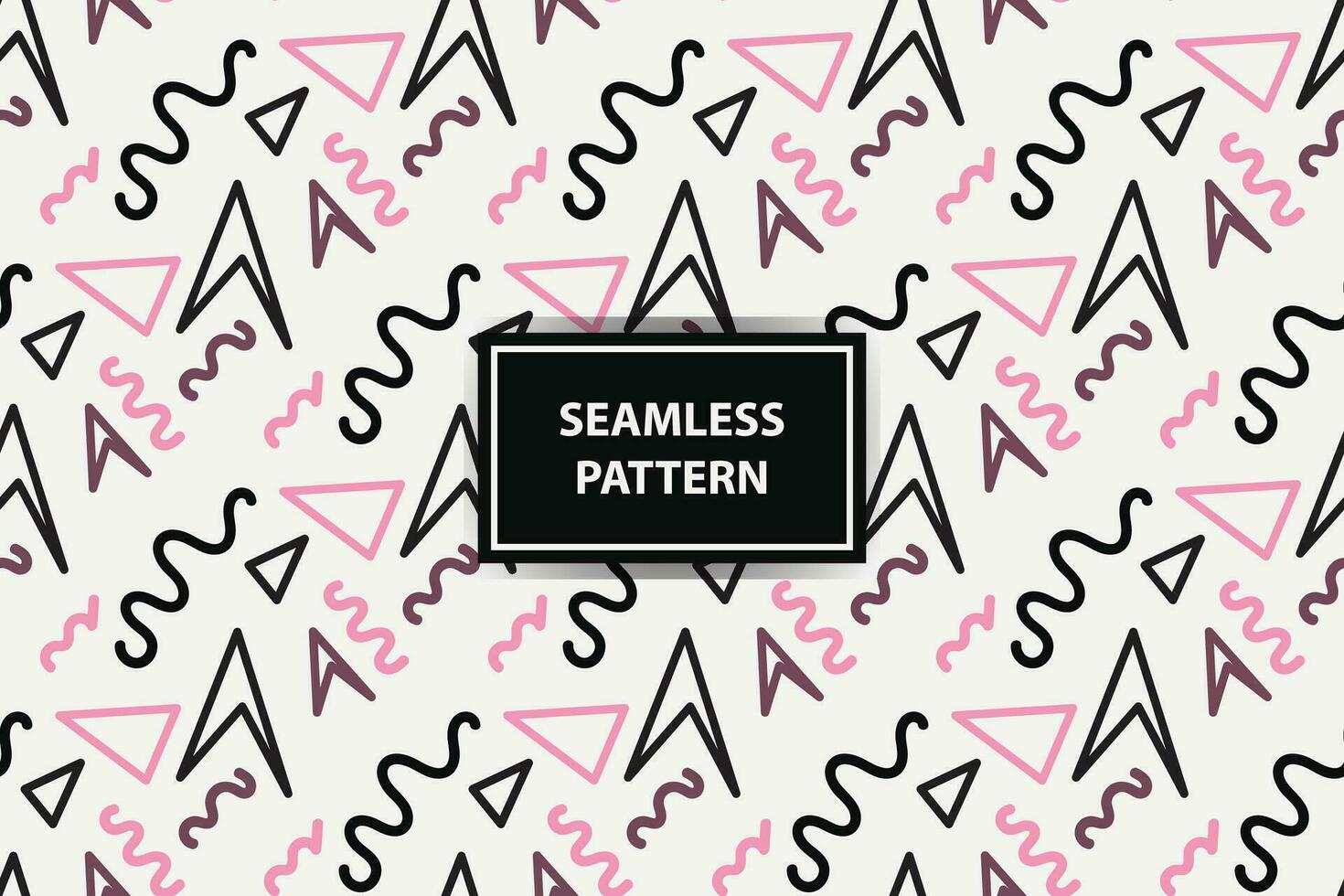 abstract seamless pattern background with pink, black adn wihte color vector