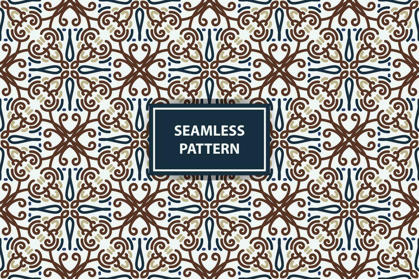 vintage seamless pattern background with abstract ornament vector