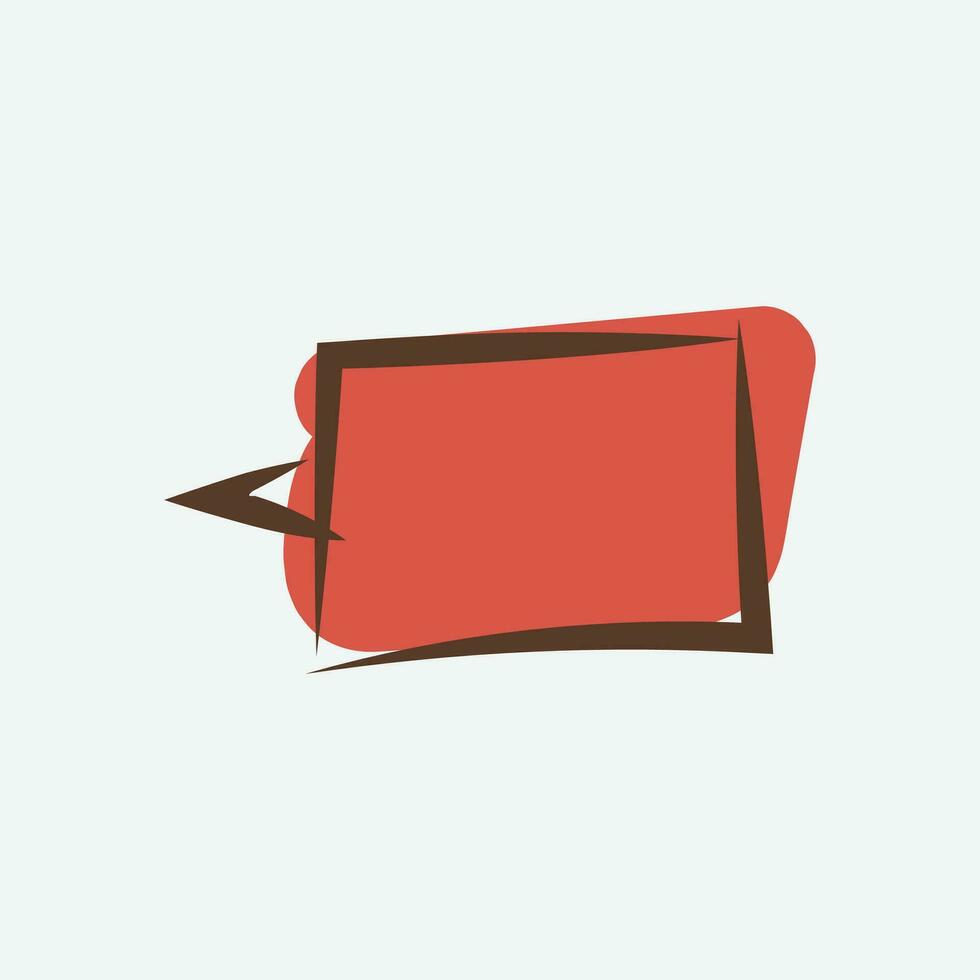 Hand drawn minimalist quote poster. Quote frames blank template. Isolated text box. Color empty speech bubbles. Vector illustration on white background.