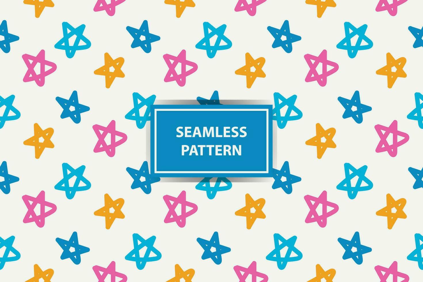 Fun colorful seamless pattern. Creative abstract style art background for children. Trendy texture design with basic shapes. Simple childish doodle wallpaper print set. vector