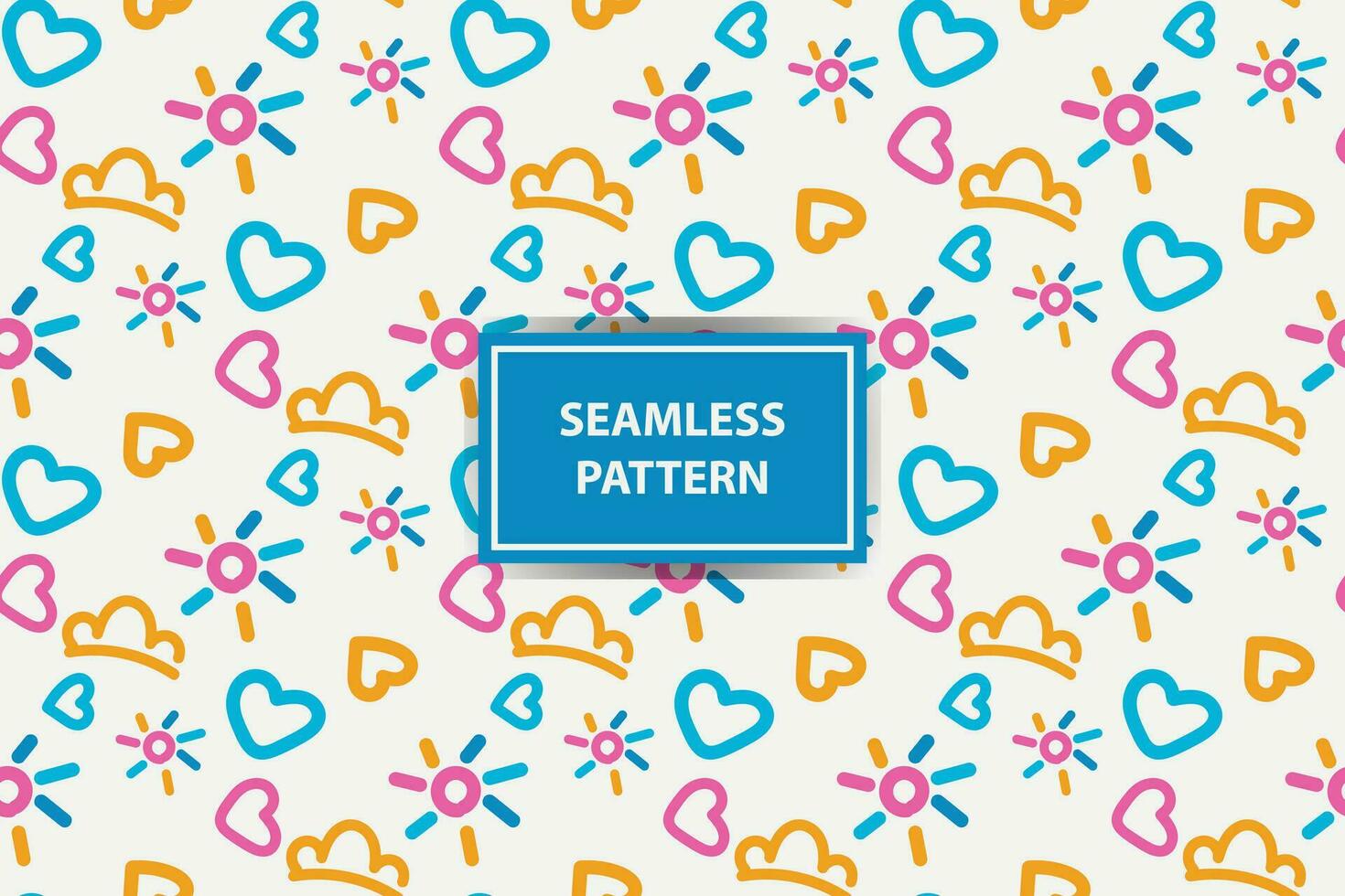 colorful seamless pattern background. Creative abstract style art background for children. Trendy texture design with basic shapes. Simple childish doodle wallpaper print. vector