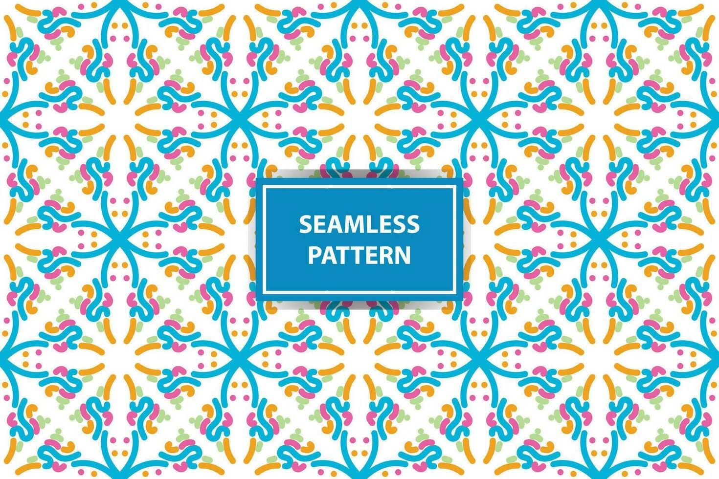oriental pattern. White, blue, orange and pink background with Arabic ornaments. Patterns, backgrounds and wallpapers for your design. Textile ornament. Vector illustration.