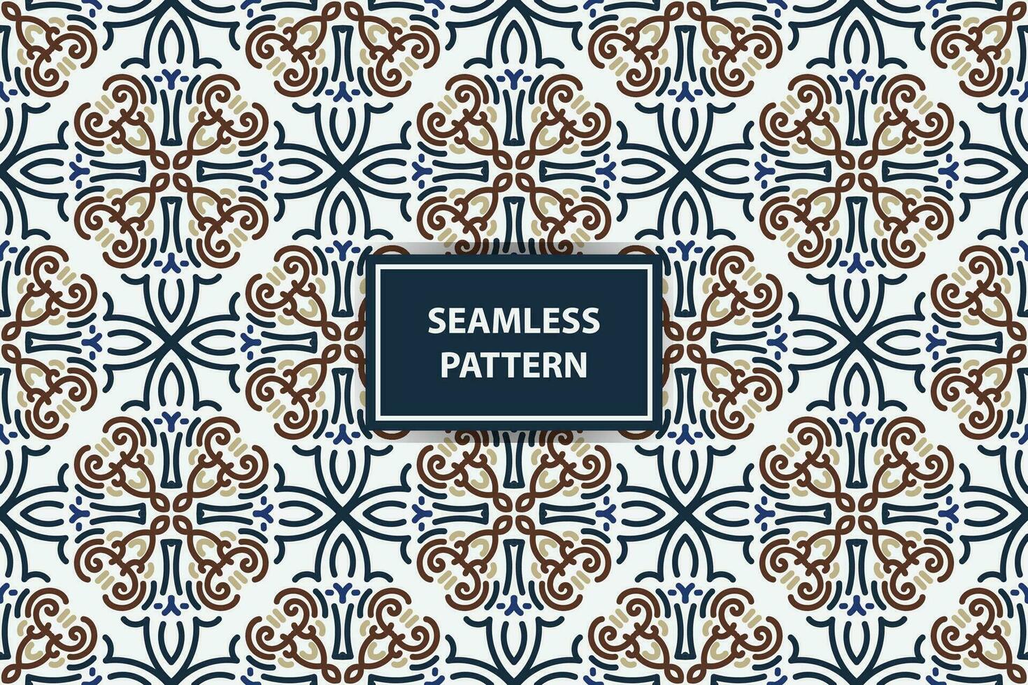 vintage seamless pattern background with abstract ornament vector
