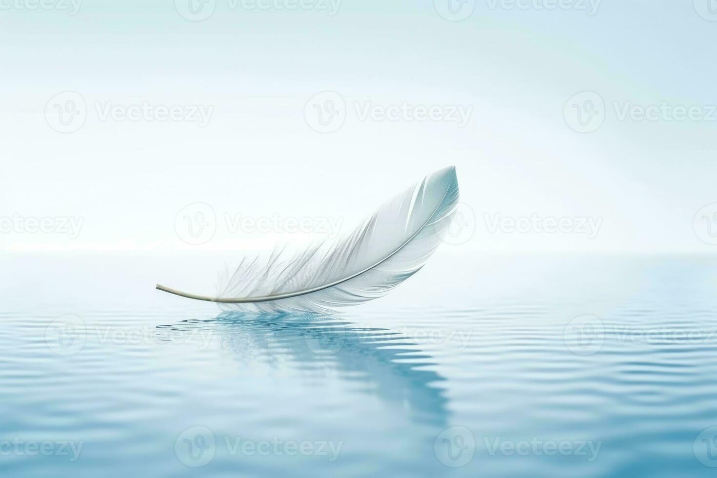 AI Generated Background soft light blue sky swan nature fragile beautiful feather lake plumage water photo