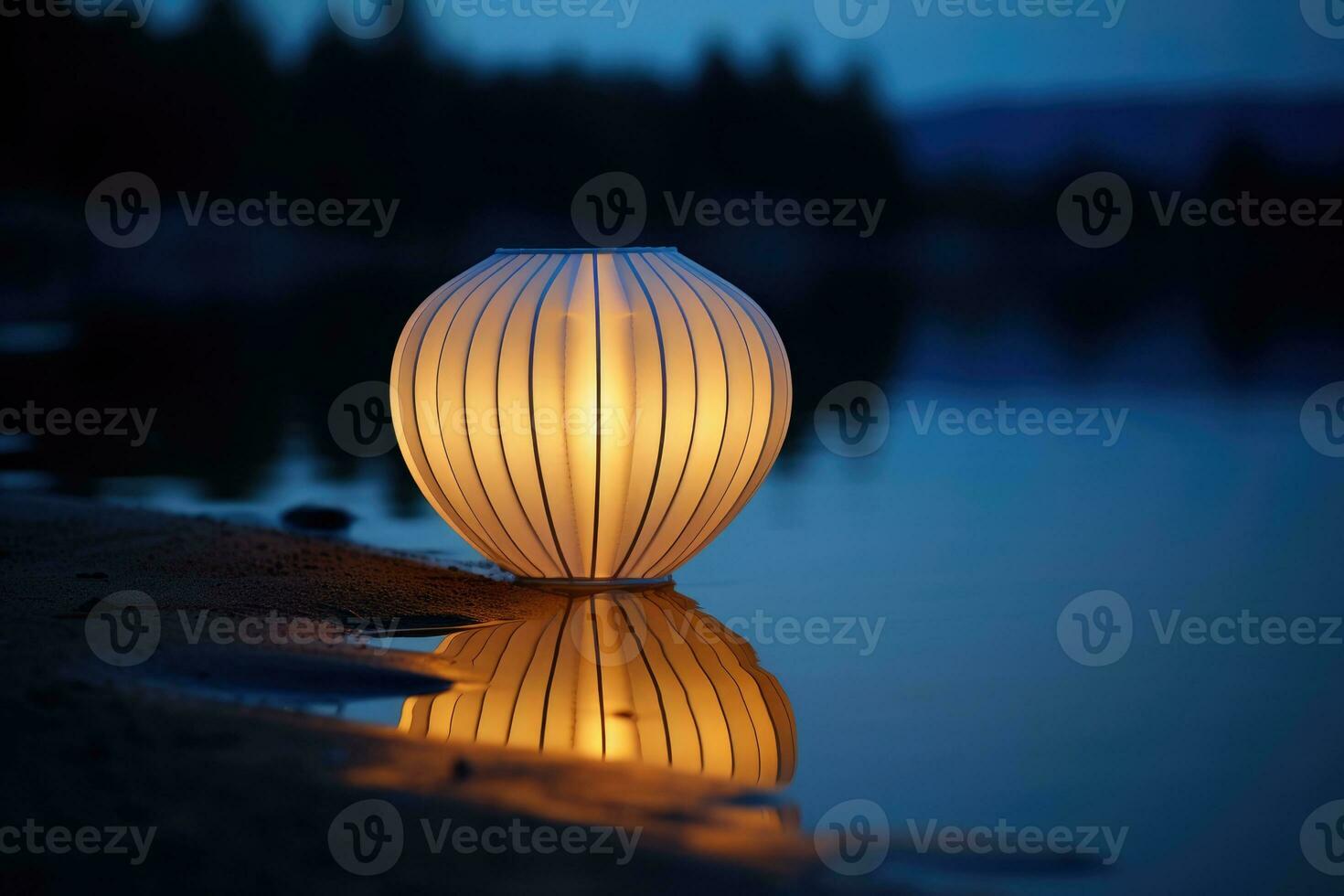 AI Generated Colorful celebration bright paper art lamp decorative festival beauty nature background photo