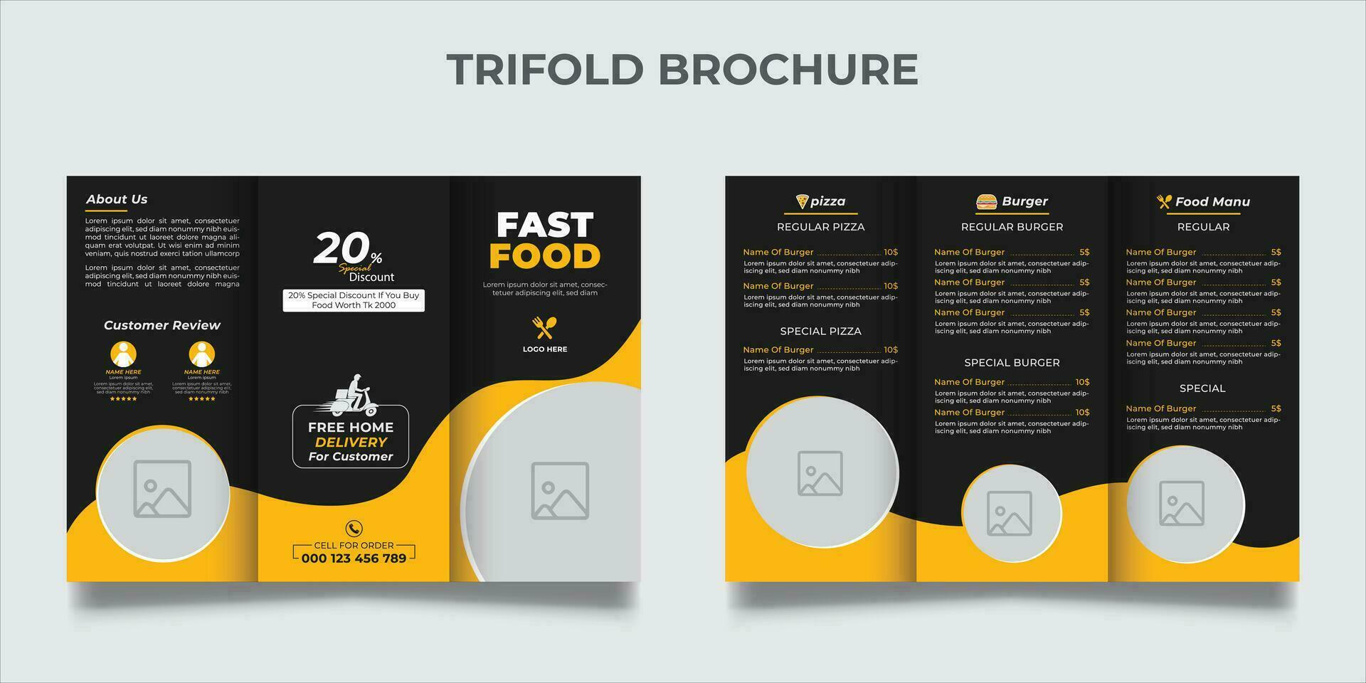 Restaurant trifold menu template 35192005 Vector Art at Vecteezy Restaurant trifold menu template 35192005 Vector Art at Vecteezy