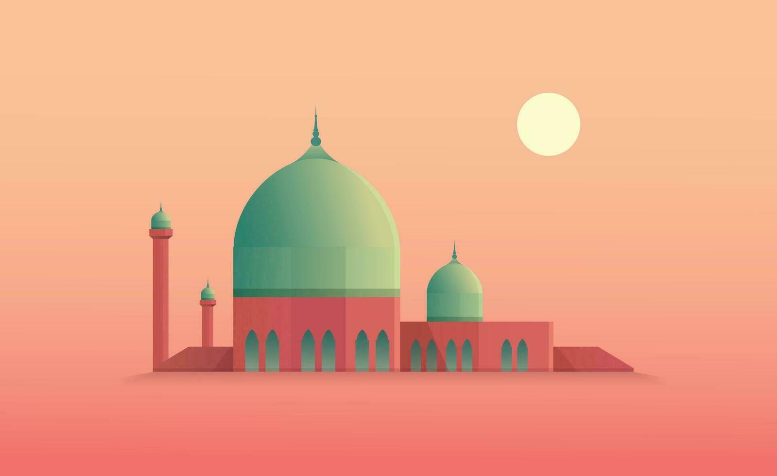 Ramadan Kareem prayer mosque vector illustration