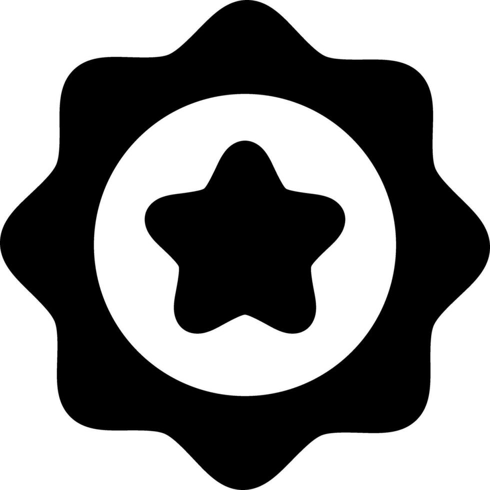 Star badge icon for recognition and excellence vector