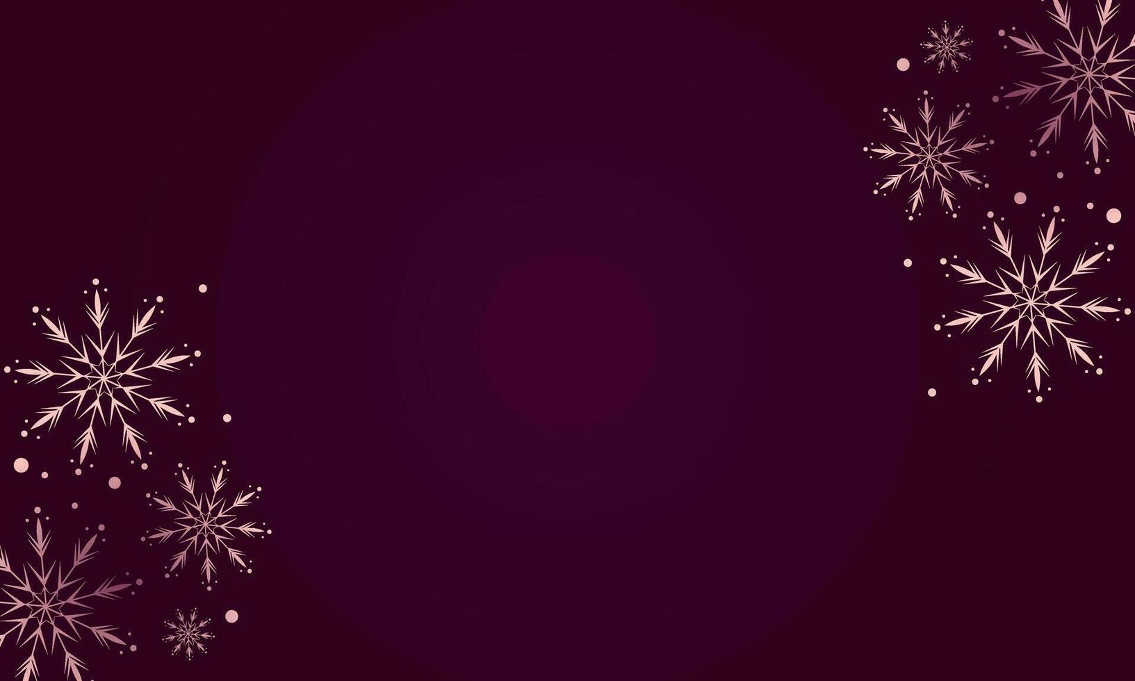 Beautiful vector Illustration of a Winter Background frame with shining Snowflakes