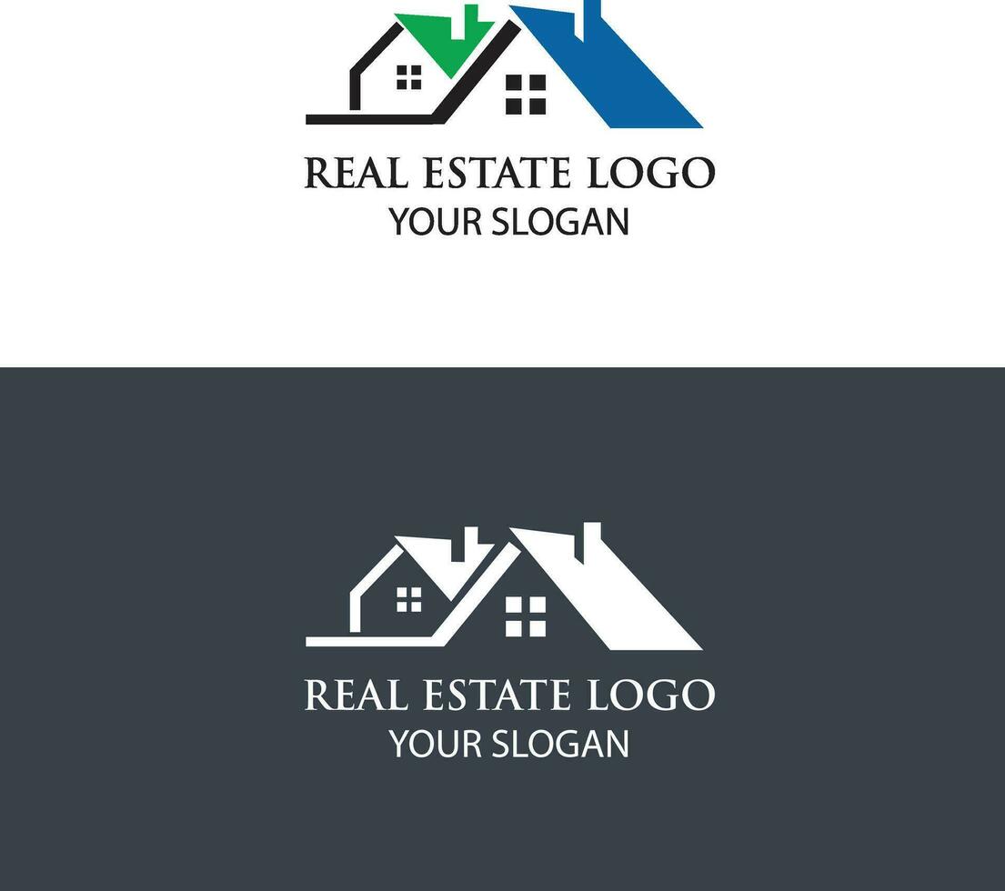 diseño de logotipo inmobiliario vector