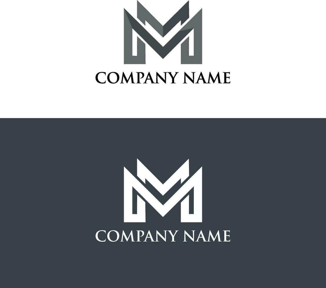 diseño de logotipo letra m vector