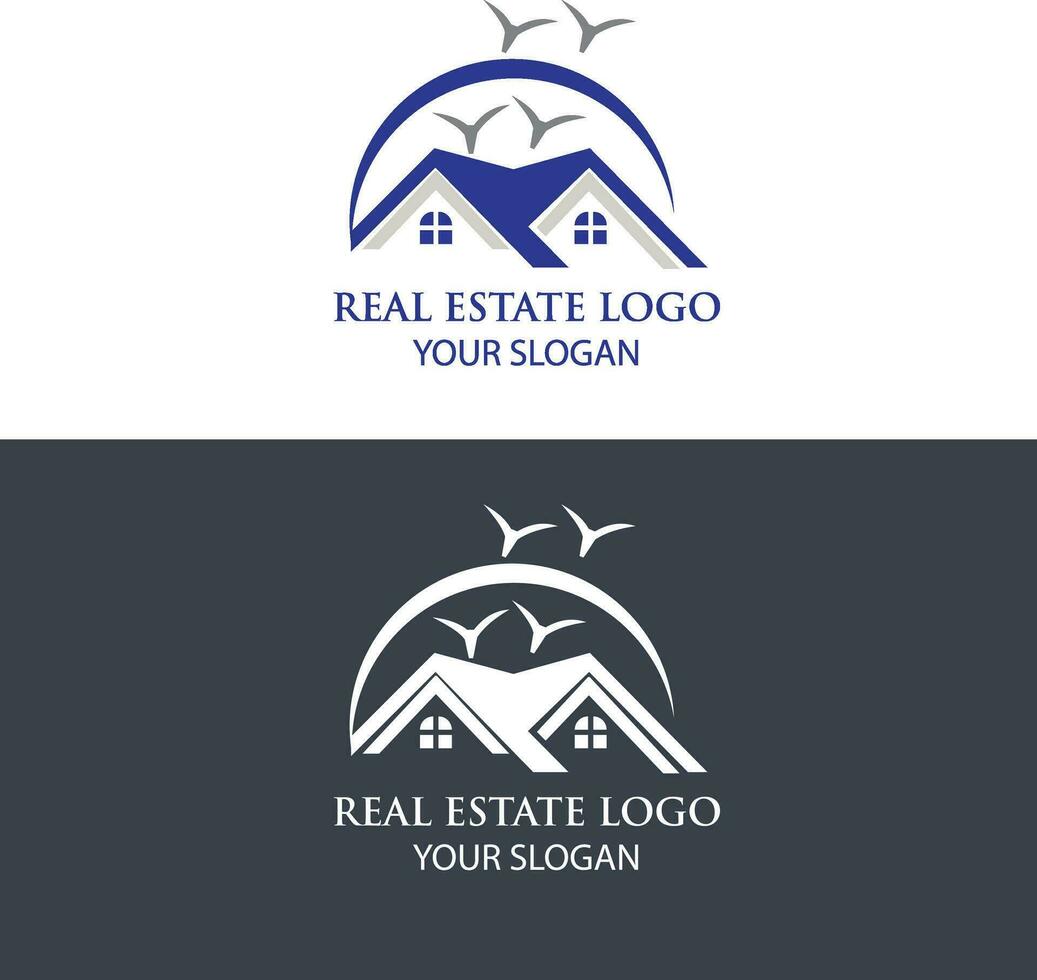 diseño de logotipo inmobiliario vector