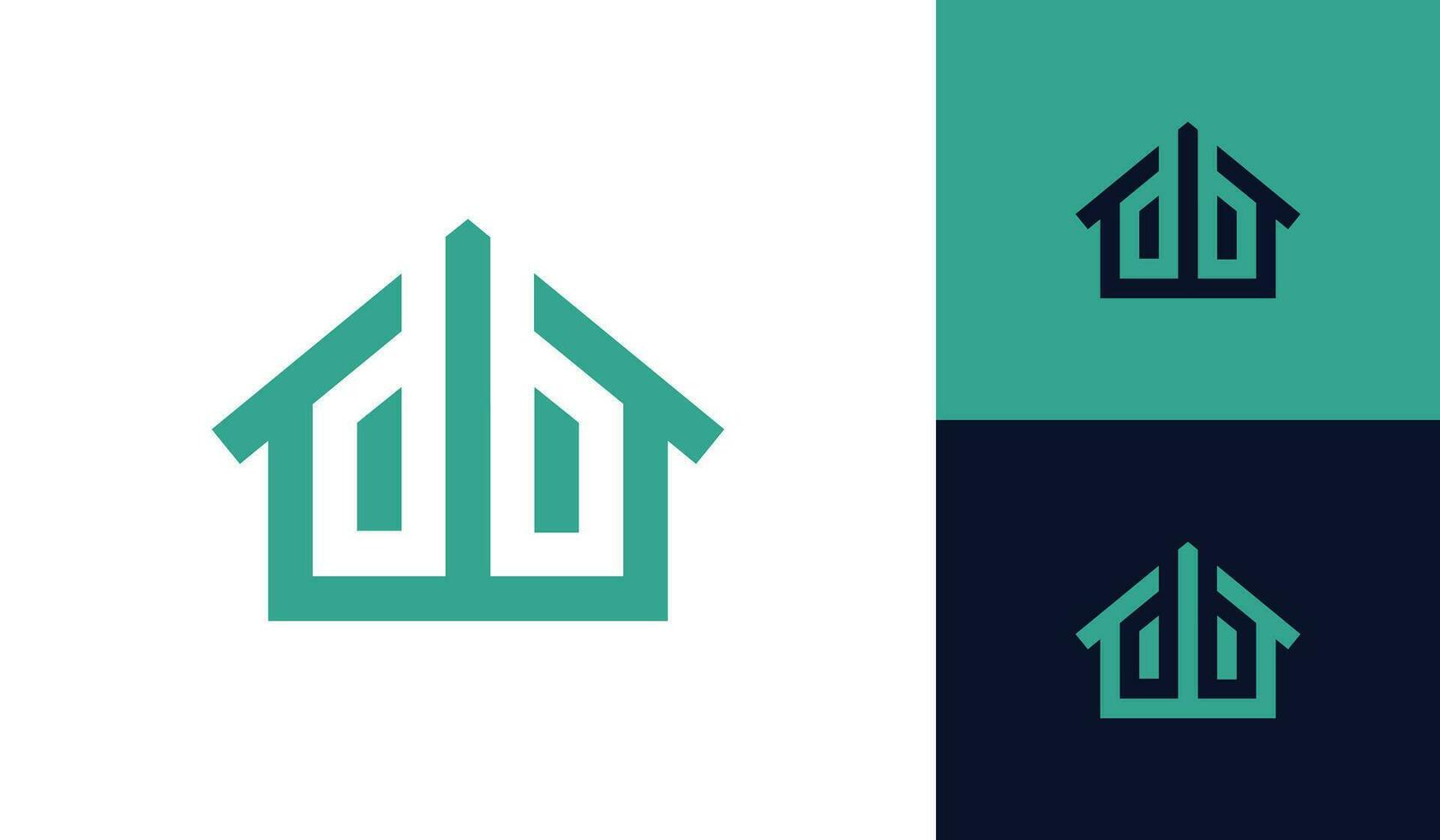 Letter DB house logo design vector