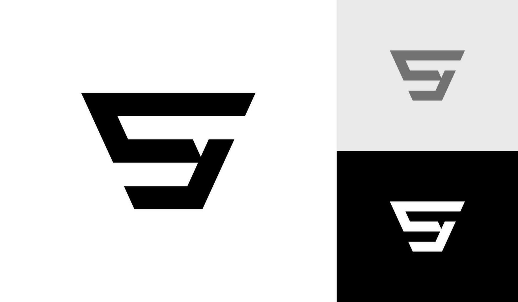 letra sj inicial monograma logo diseño vector