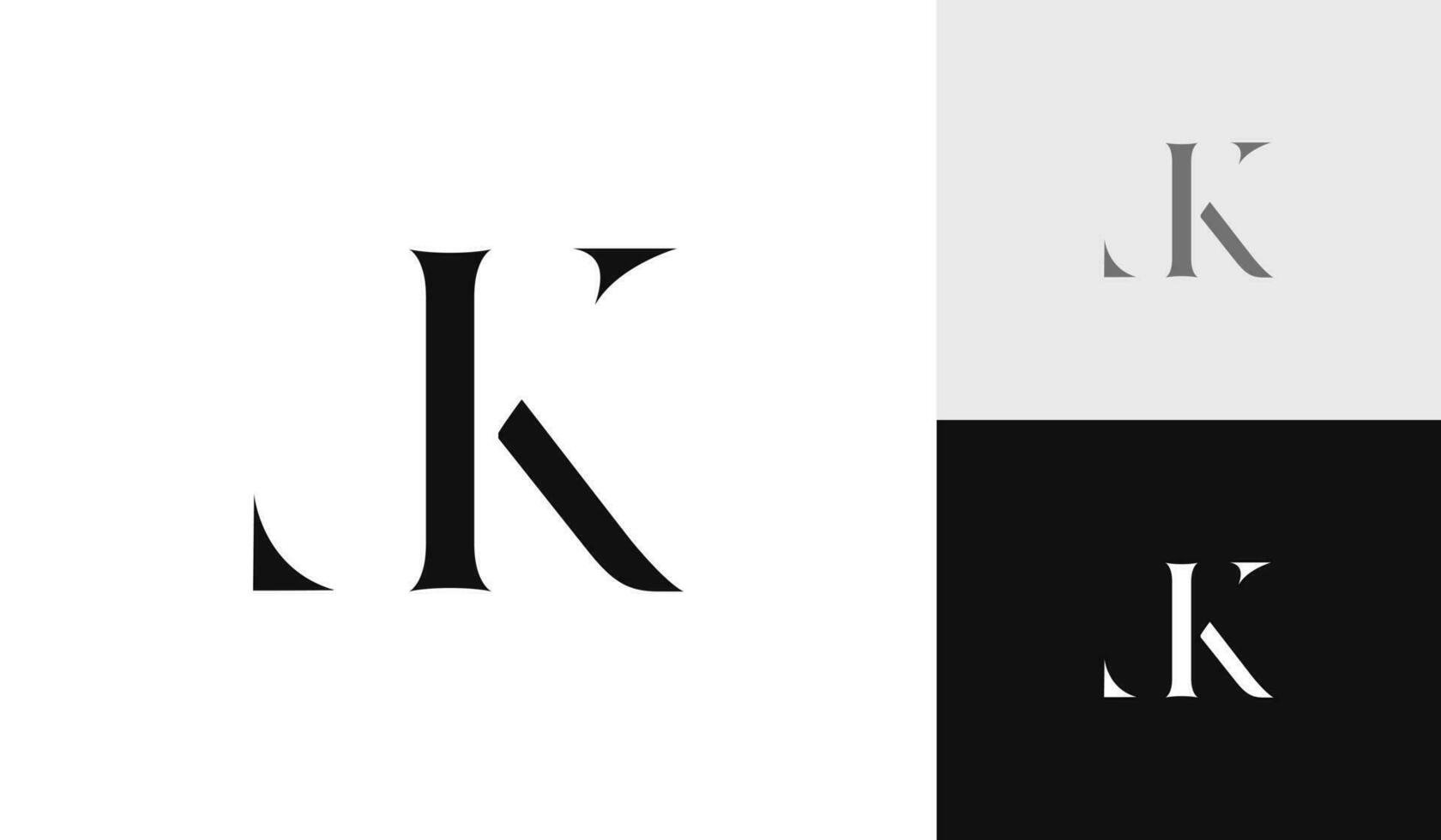 Letter LK initial monogram logo design vector