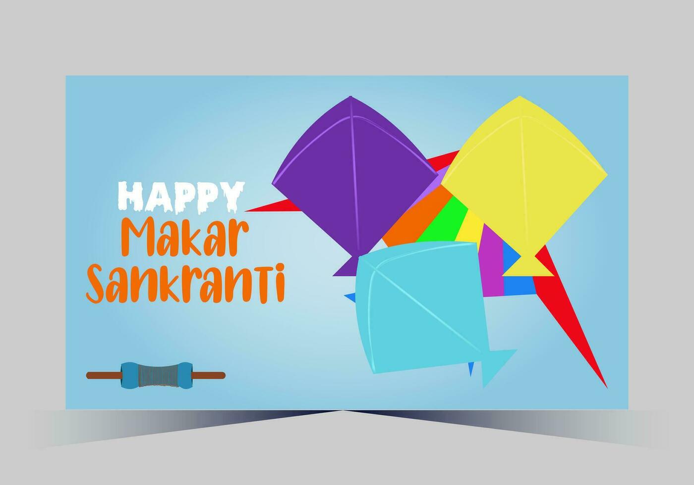 vector indian makar sankranti festival