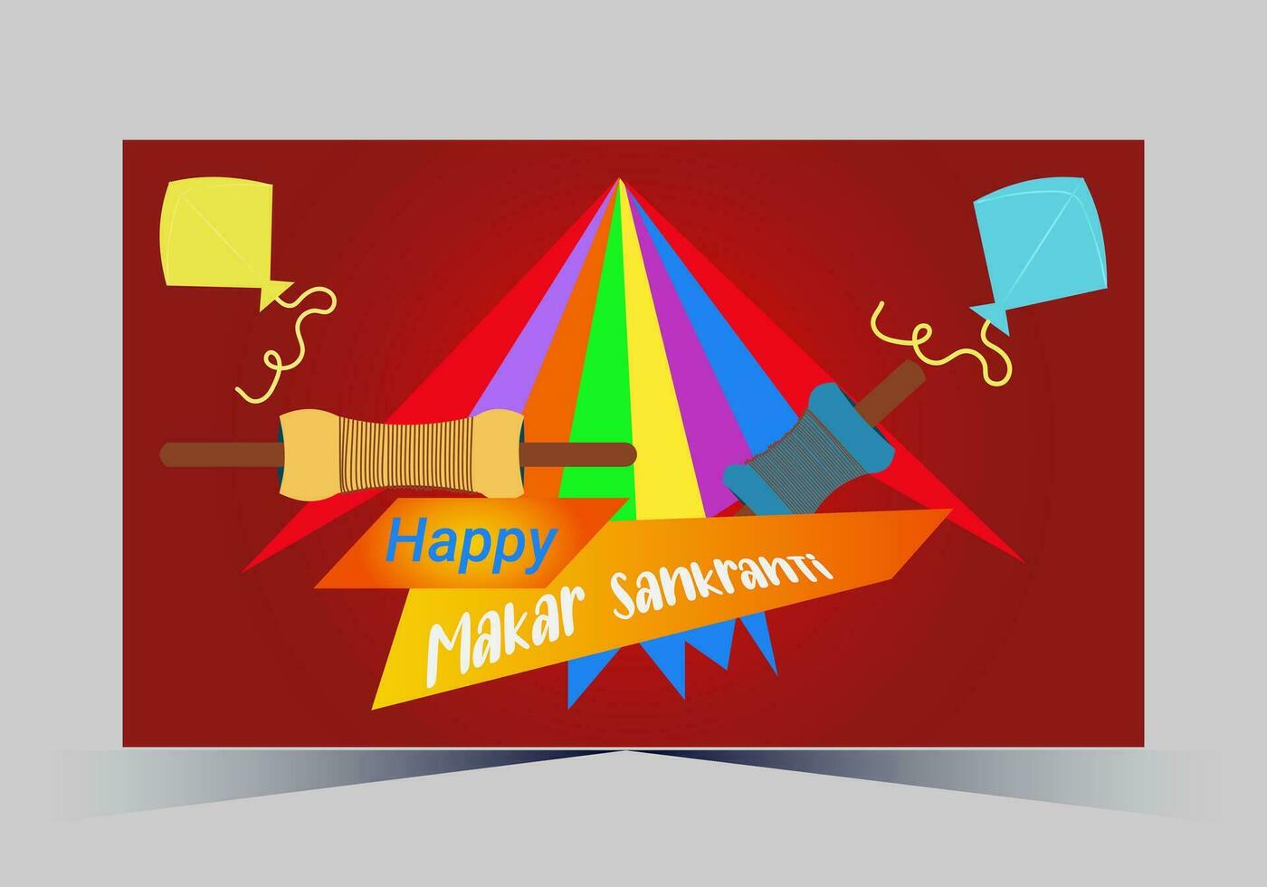 vector indian makar sankranti festival