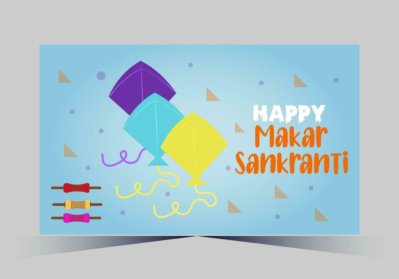 vector indian makar sankranti festival