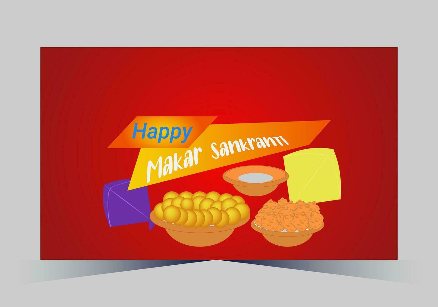 vector indian makar sankranti festival