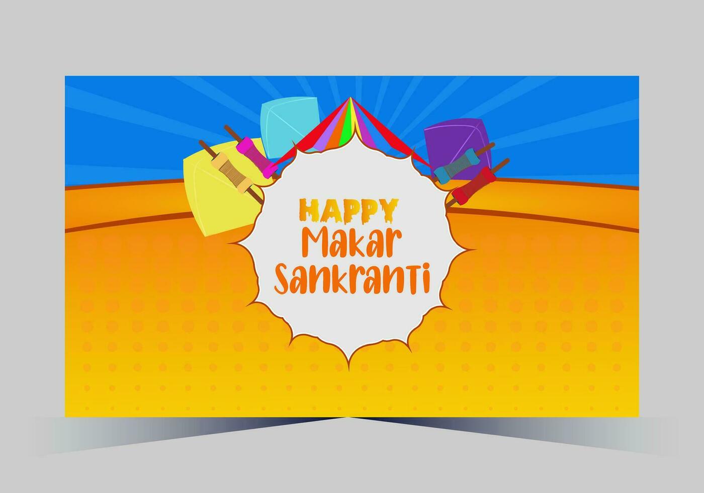 vector indian makar sankranti festival