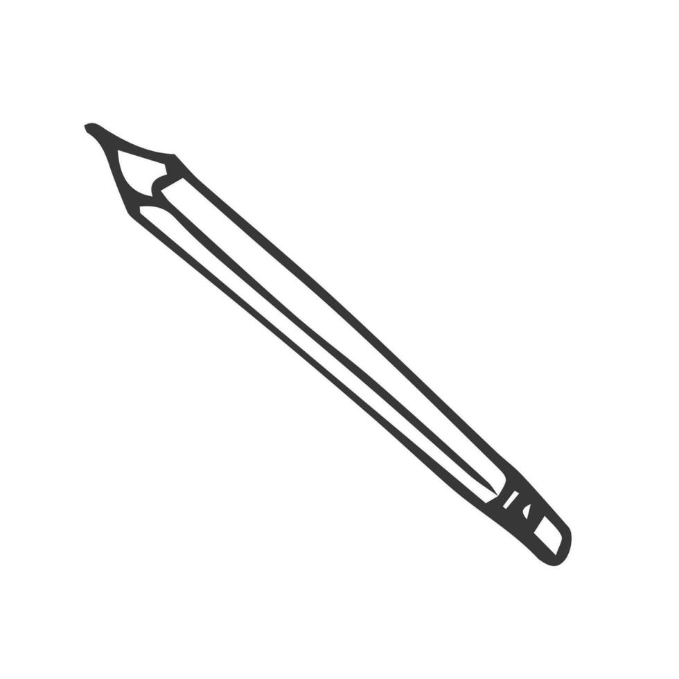Doodle sketch of pencil with eraser 35192978 Vector Art at Vecteezy