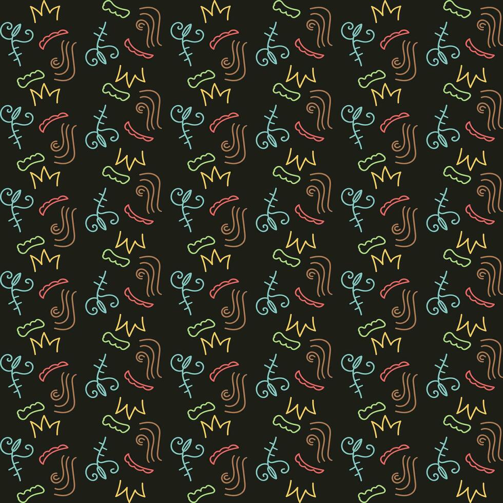 Pattern design with ornament motif vector
