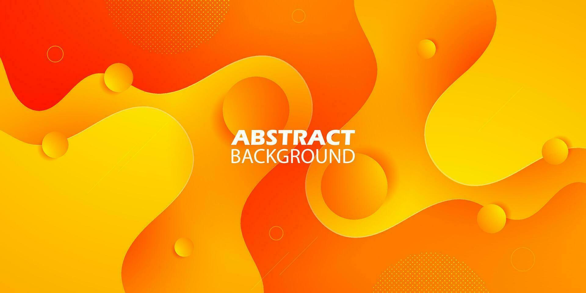 Abstract colorful orange wave background with fluid shapes geometric pattern. Bright orange background design. Cool and modern concept. Eps10 vector