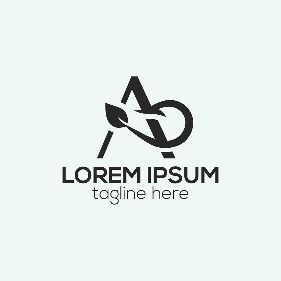 Modern A letter logo design concept isolated vector template illustration for business and company