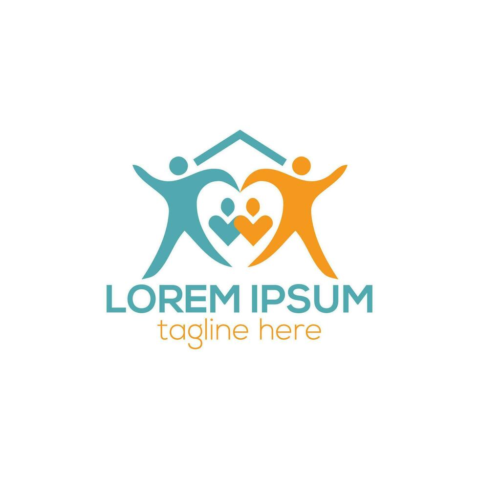 Community logo, partnership logo concept isolated vector template illustration for business and company