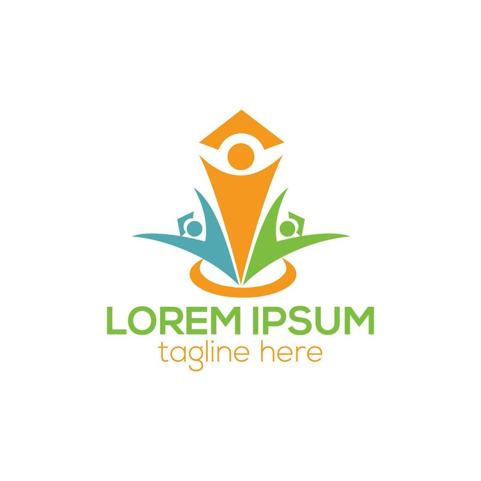 Community logo, partnership logo concept isolated vector template illustration for business and company