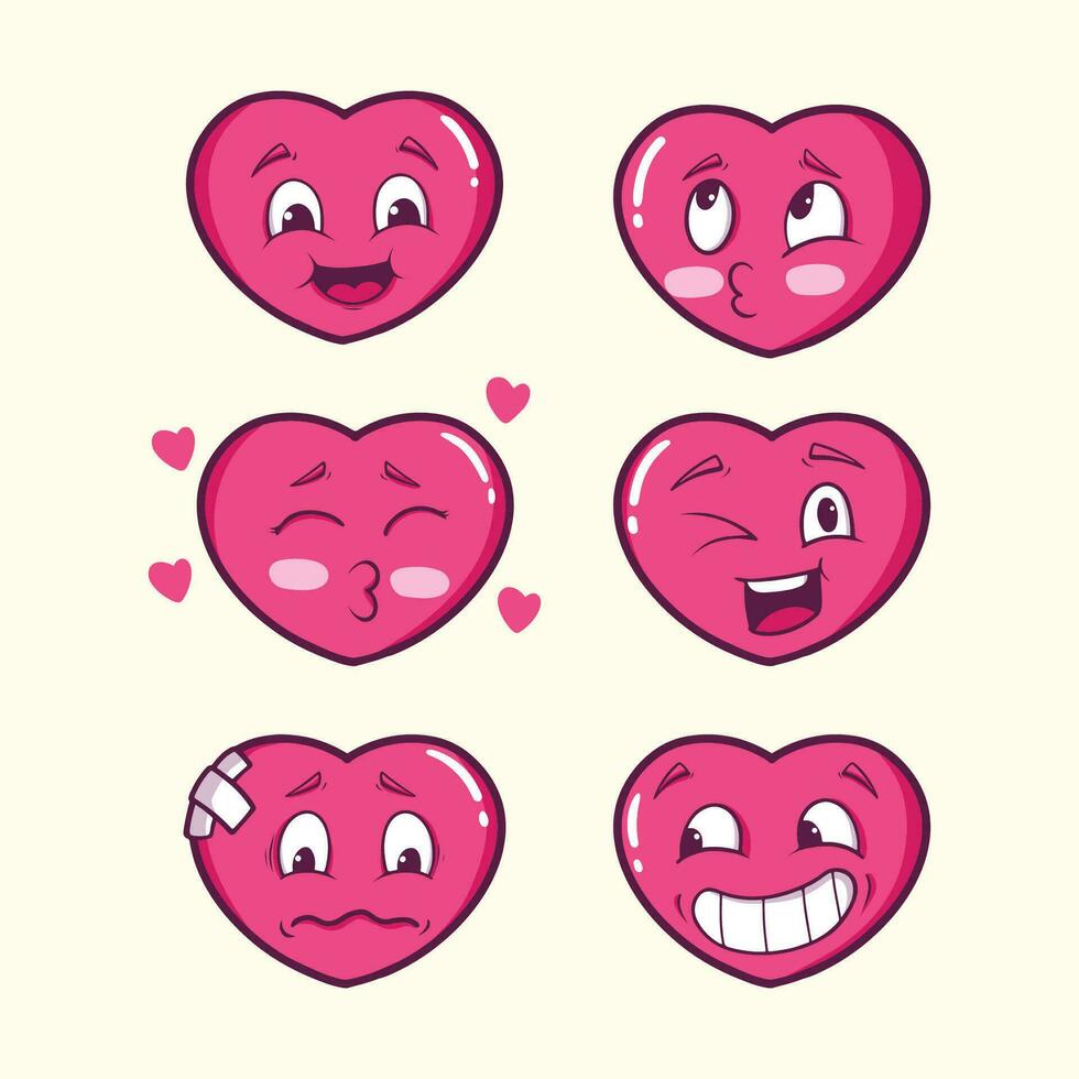 Cute heart icon vector art