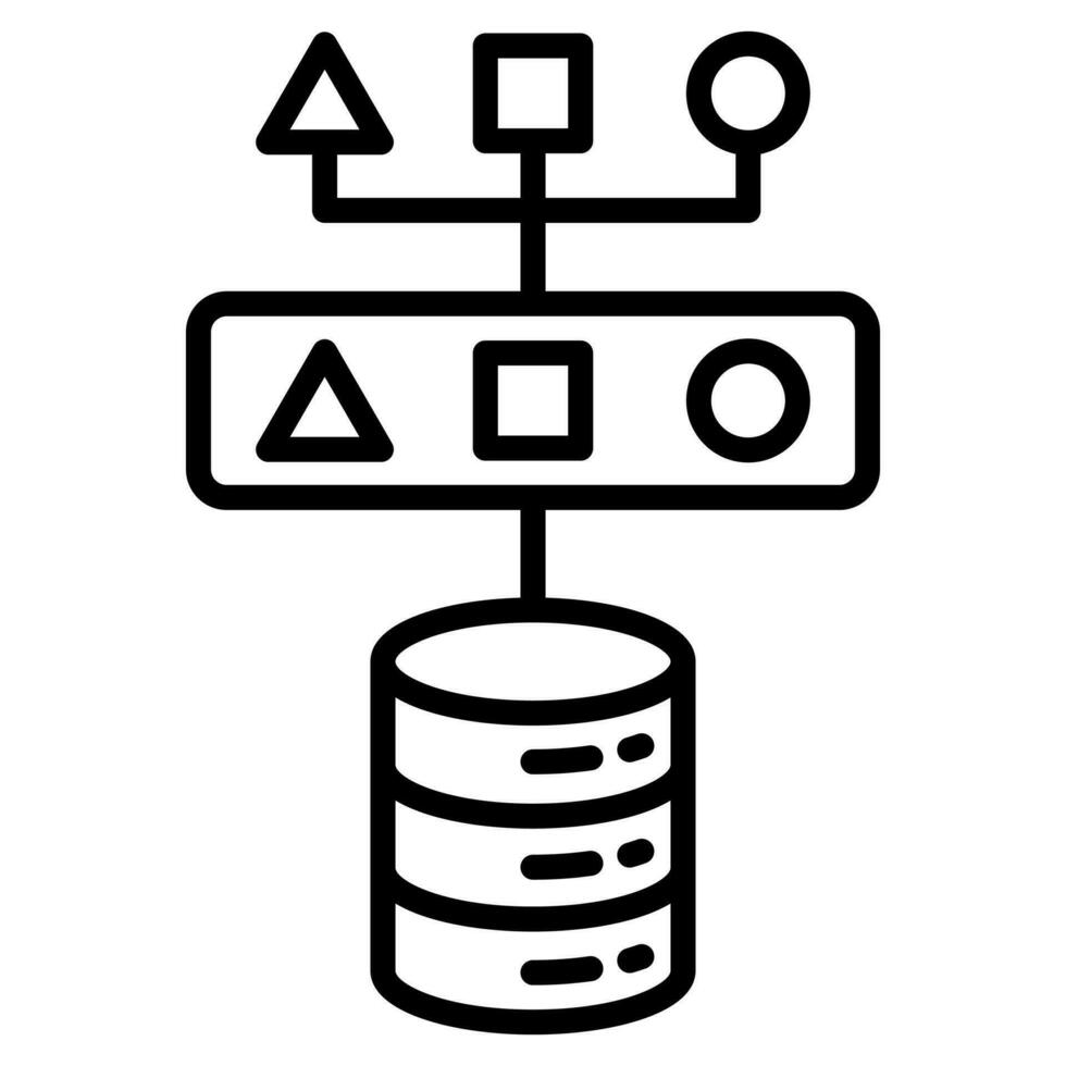 Data Pipeline icon line vector illustration