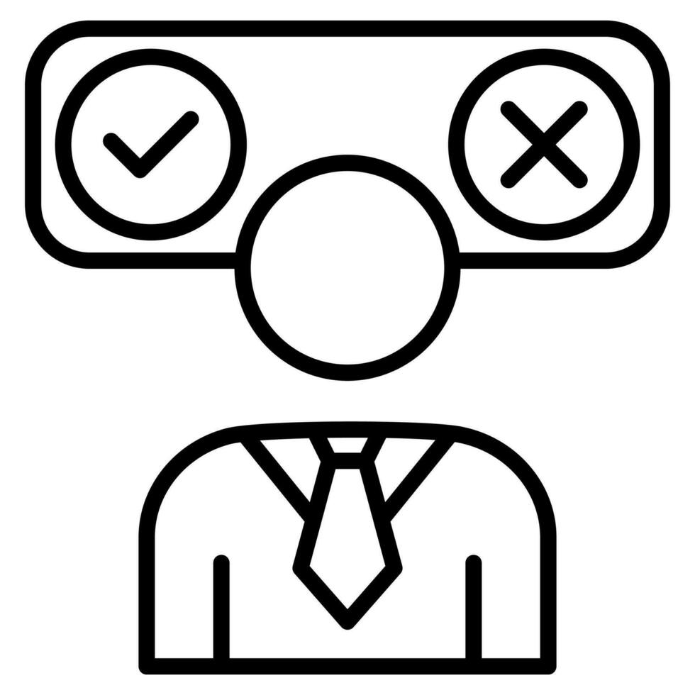 Business Decision icon line vector illustration