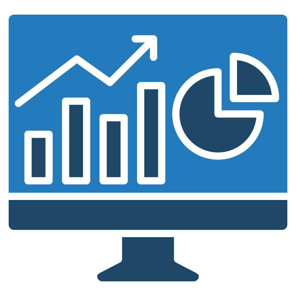 Reporting Dashboard icon line vector illustration