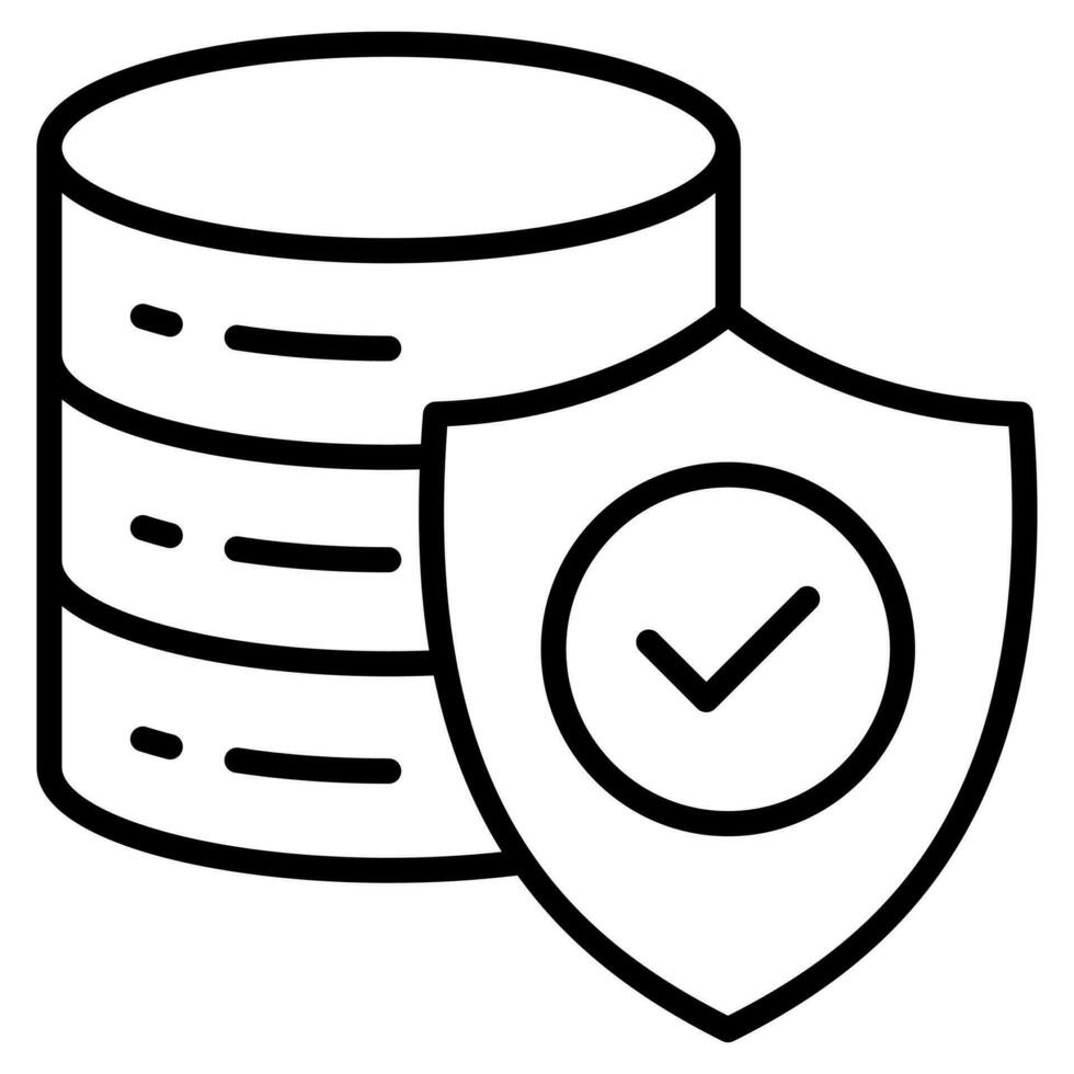 Data Quality icon line vector illustration