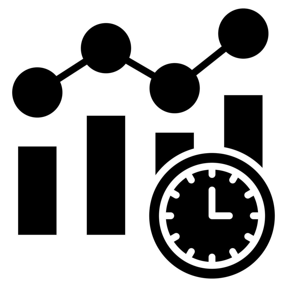 Real-time Analytics icon line vector illustration