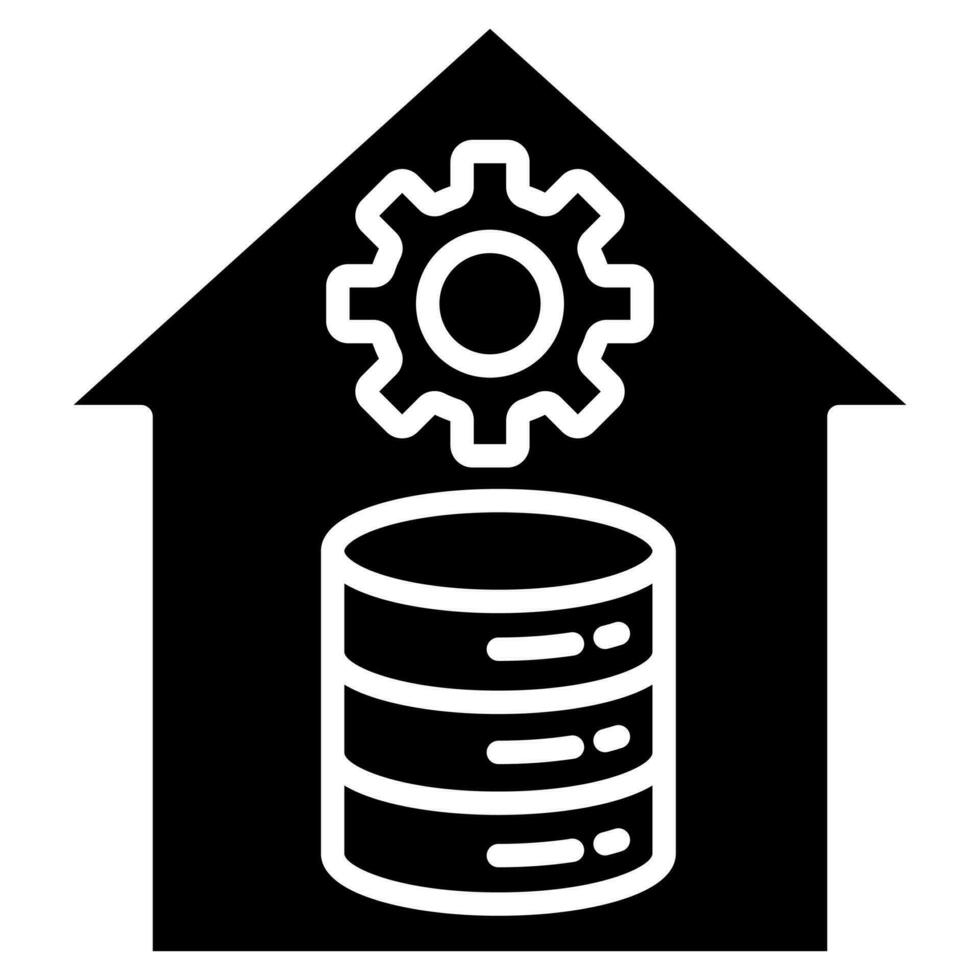 Data Warehouse Design icon line vector illustration