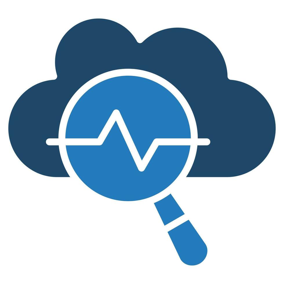 Cloud Monitoring icon line vector illustration