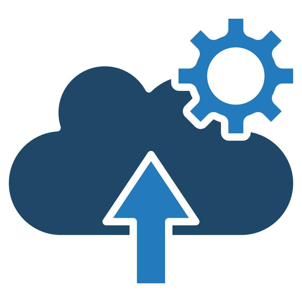 Cloud Backup icon line vector illustration
